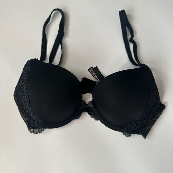 Victoria’s Secret Dream Angels Lace Push Up Black Bra size 32C - Picture 6 of 12